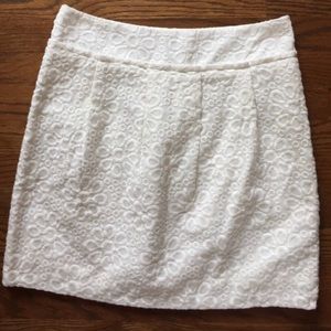 NWT LOFT daisy floral embroidered skirt
